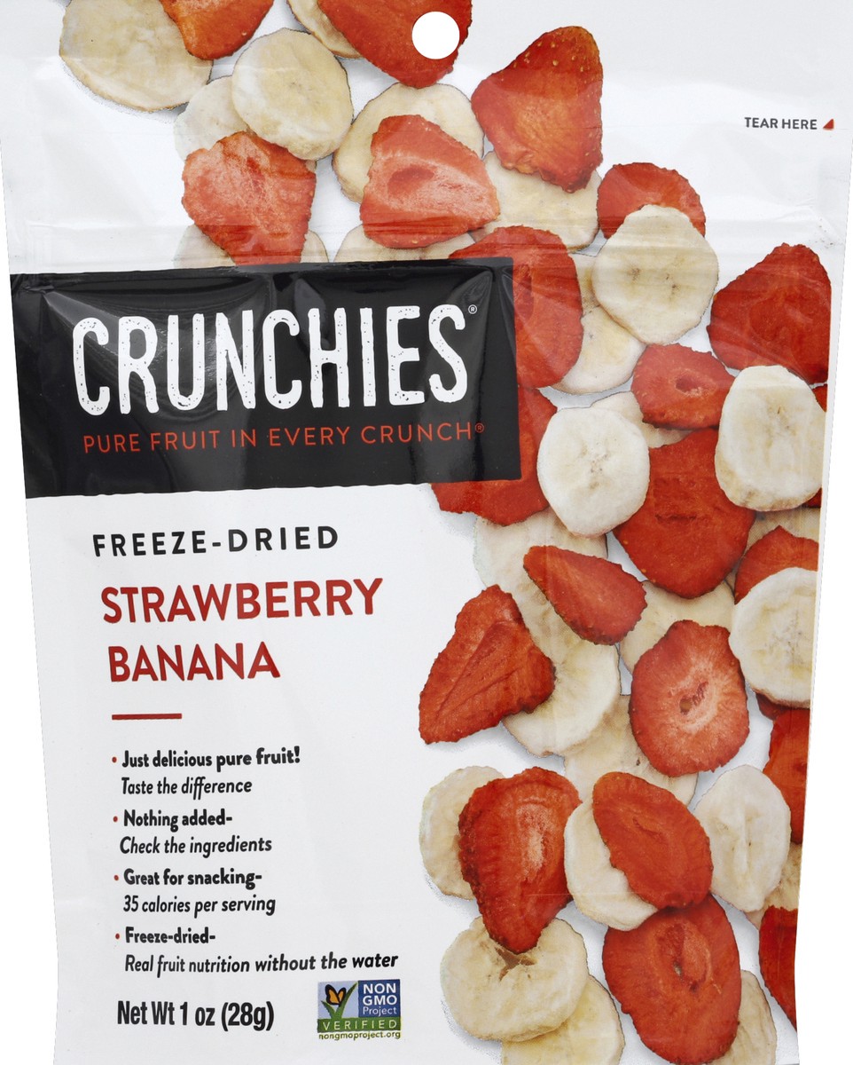 slide 1 of 3, Crunchies Strawberry Banana, Freeze-Dried, 1 oz