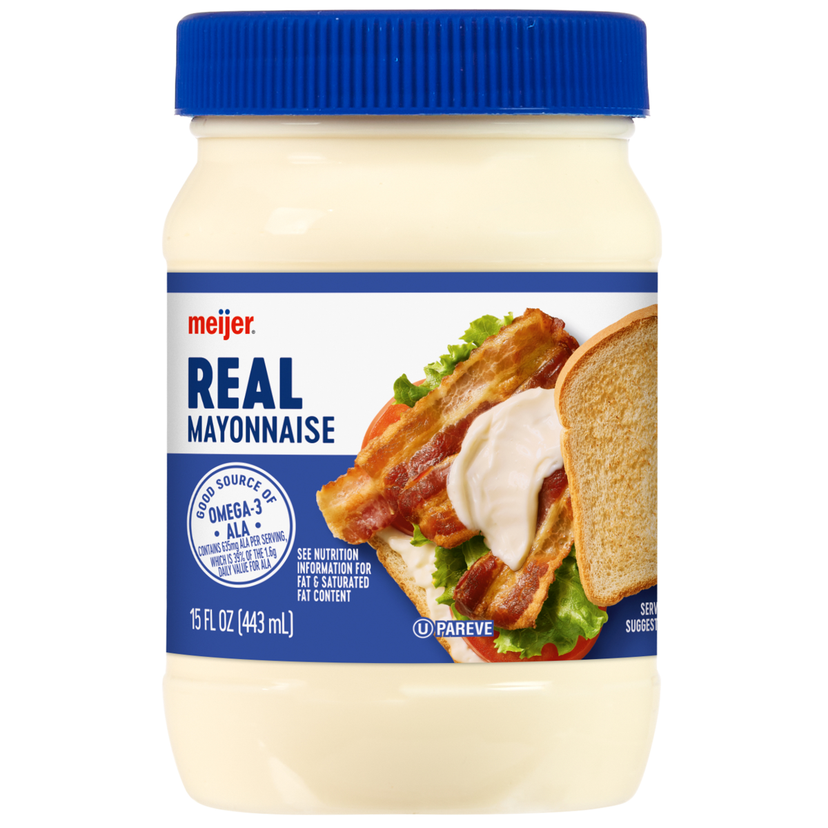 slide 1 of 3, Meijer Real Mayonnaise, 15 oz