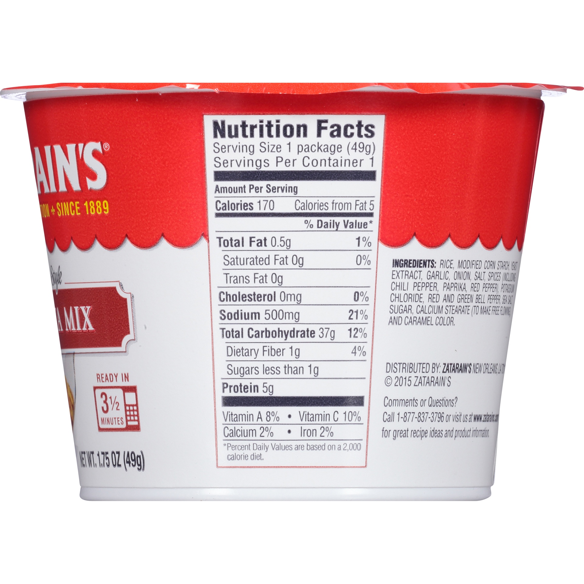 Zatarain's Jambalaya Mix Rice 1.75 oz Shipt