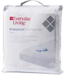 Everyday Living Waterproof Mattress Pad - White