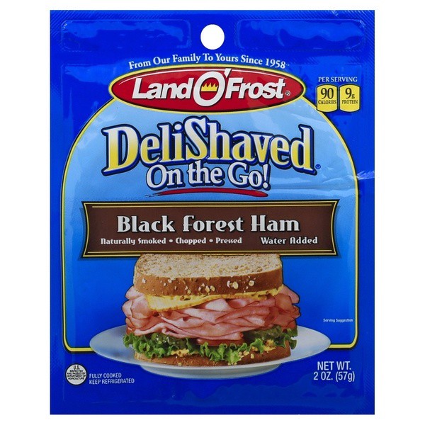 slide 1 of 1, Land O' Frost Deli Shaved On The Go Black Forest Ham, 2 oz