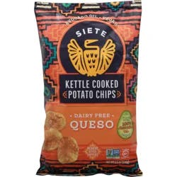 Siete Potato Chips, Queso, Kettle Cooked
