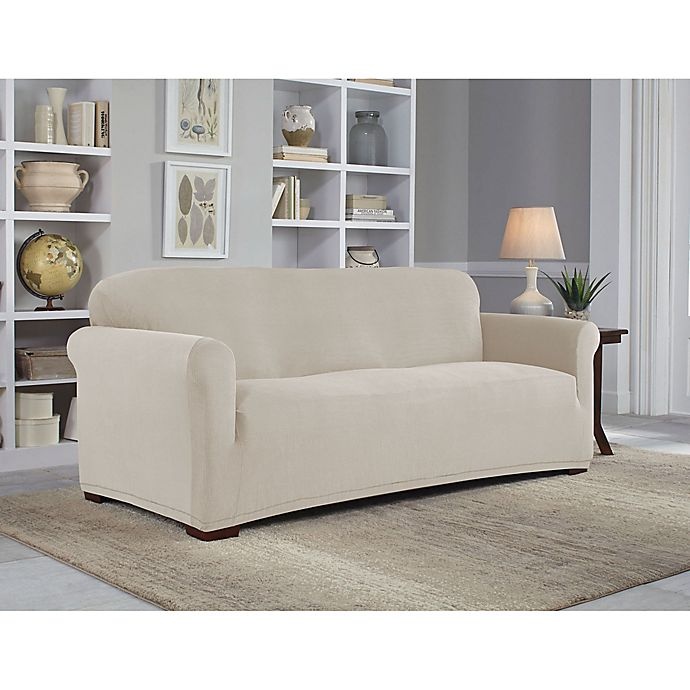 slide 1 of 3, Perfect Fit NeverWet Luxury Sofa Slipcover - Putty, 1 ct