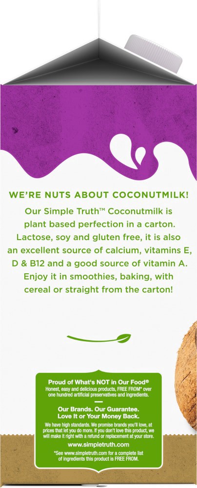 slide 4 of 4, Simple Truth Original Coconut Milk, 1/2 gal