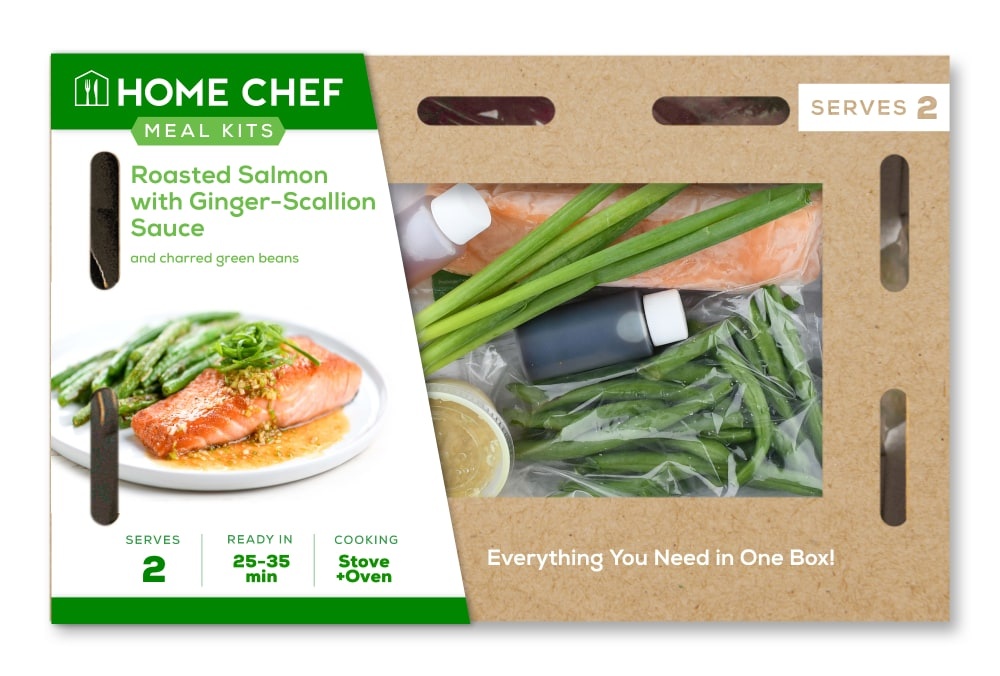 slide 1 of 1, Home Chef Complete Meal Kit Roasted Salmon With Ginger Scallion Sauce, 27 oz