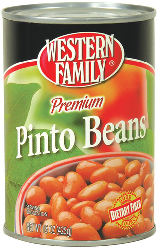 slide 1 of 1, Western Family Premium Pinto Beans, 15 oz