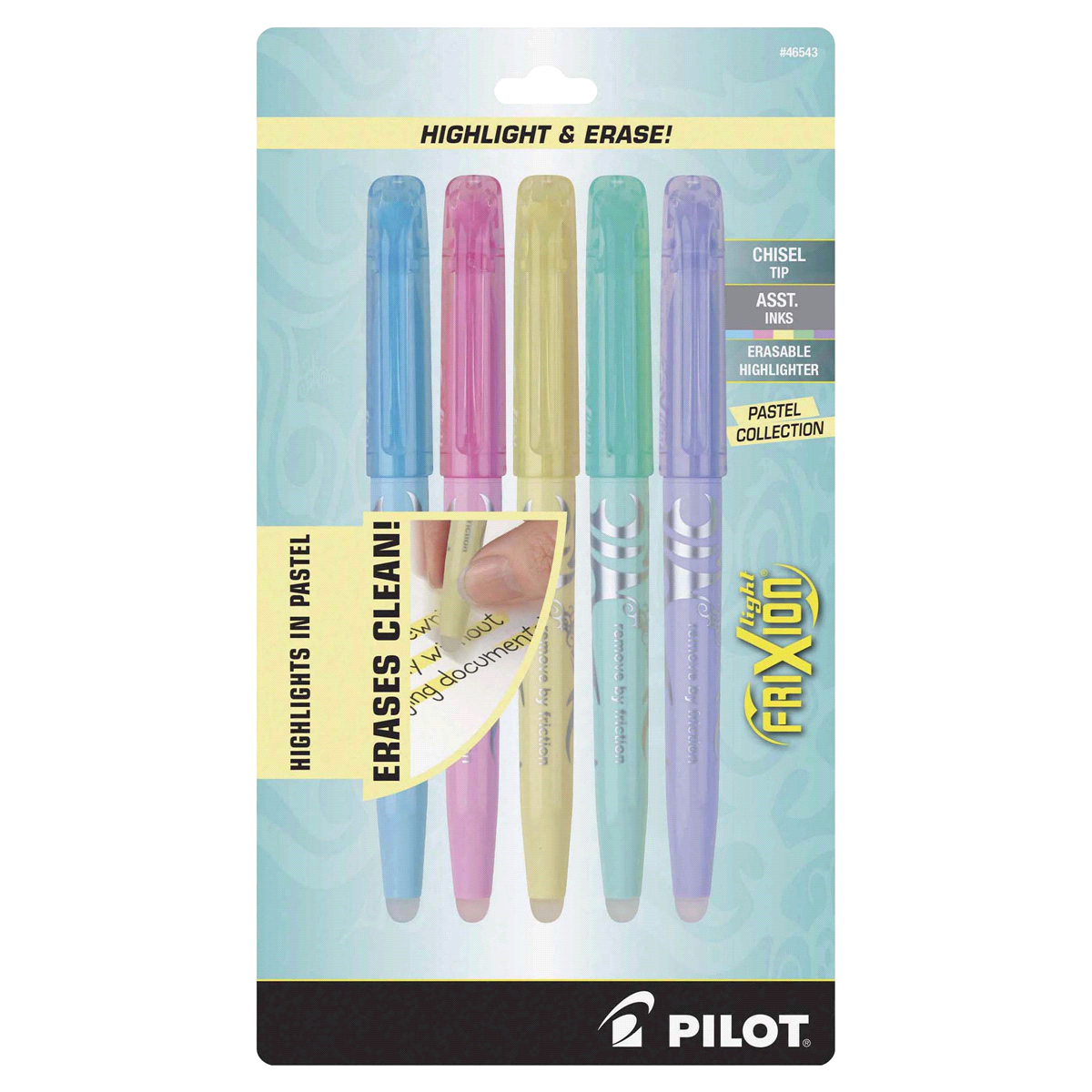 slide 1 of 1, Pilot Frixion Light Pastel Erasable Highlighters, 5 ct