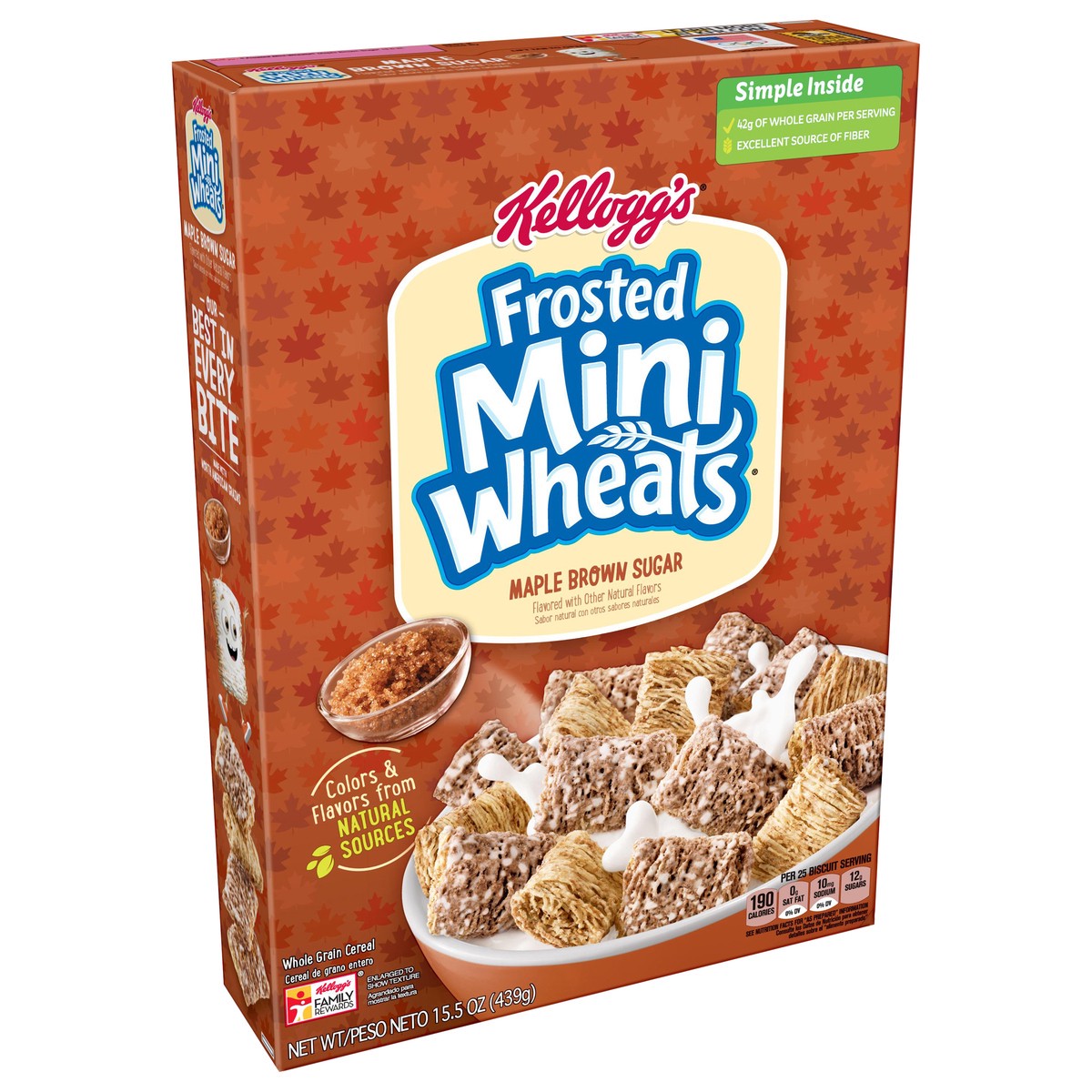 slide 2 of 10, Frosted Mini-Wheats Maple Brown Sugar Cereal, 15.5 oz