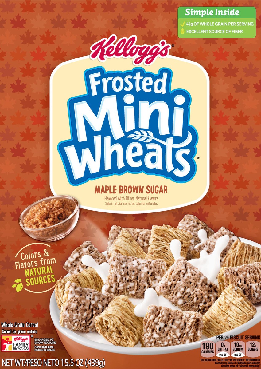 slide 8 of 10, Frosted Mini-Wheats Maple Brown Sugar Cereal, 15.5 oz