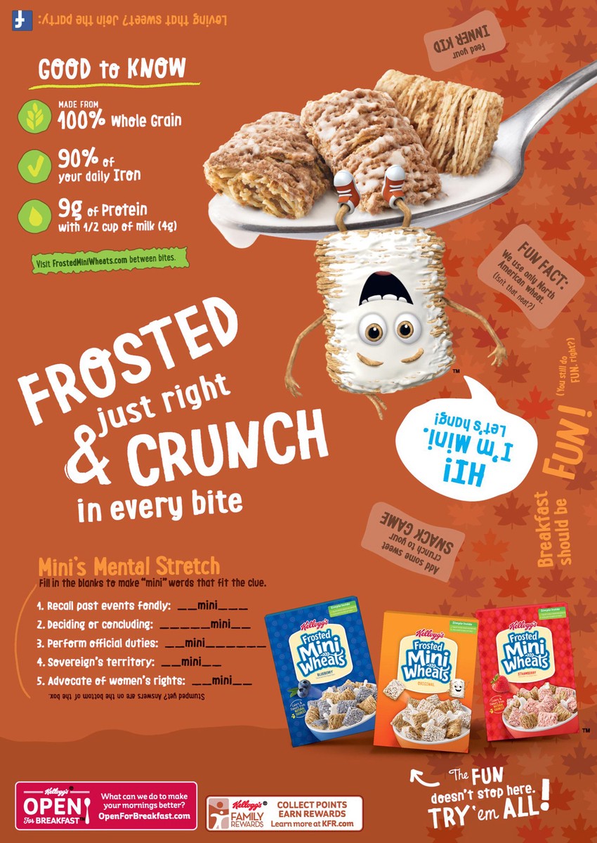 slide 9 of 10, Frosted Mini-Wheats Maple Brown Sugar Cereal, 15.5 oz