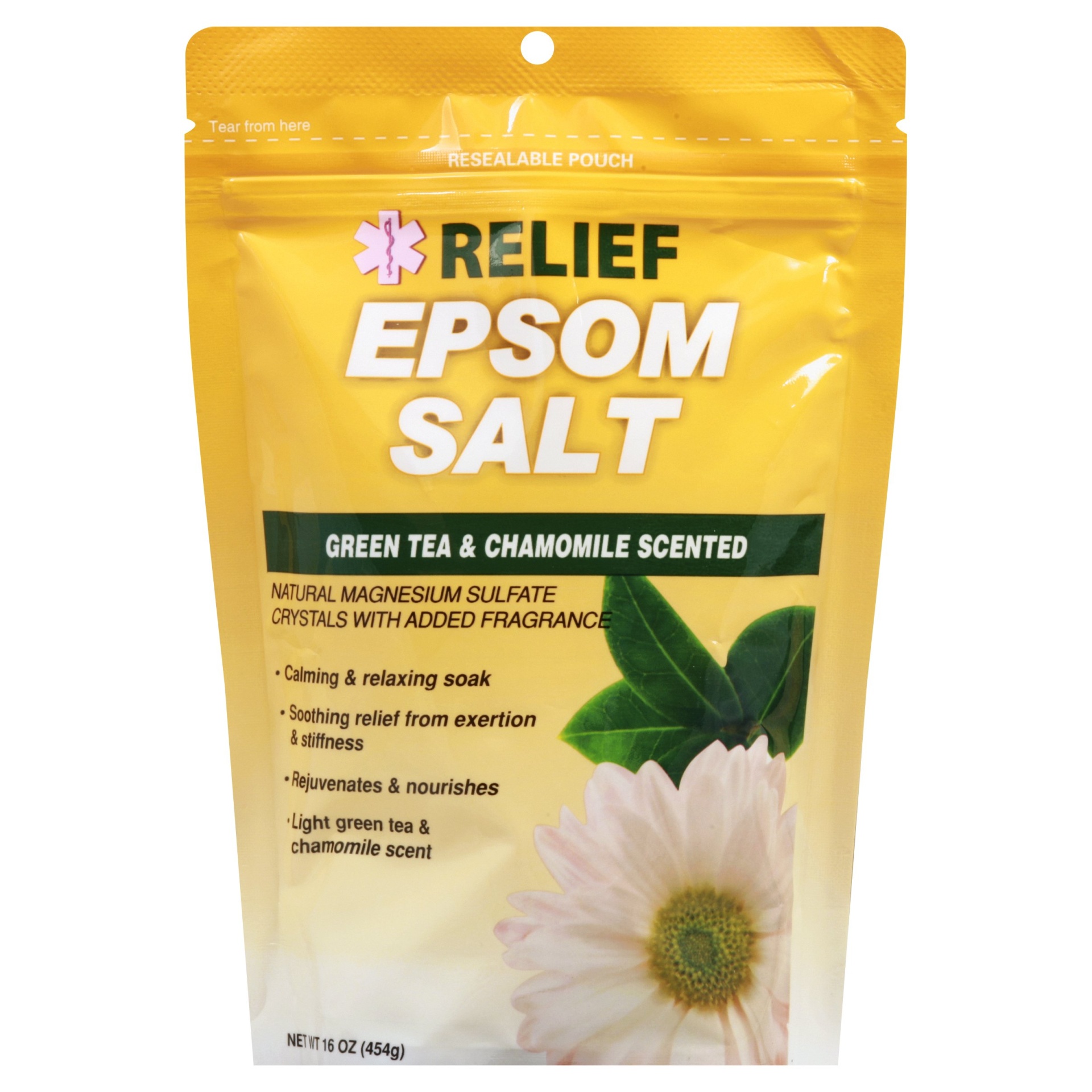 slide 1 of 1, Relief Epsom Salt 16 oz, 16 oz