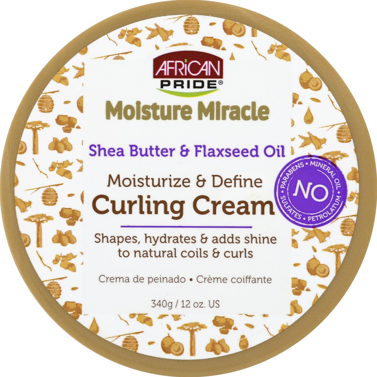 slide 3 of 9, African Pride Moisture Miracle Shea Butter And Flaxseed Oiil Curling Cream, 12 oz
