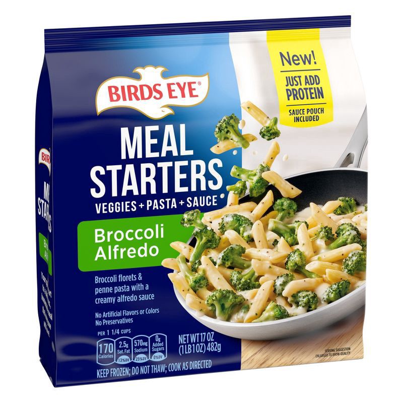 slide 2 of 3, Birds Eye Meal Starters Broccoli Alfredo, Frozen Meal, 17 oz., 17 oz