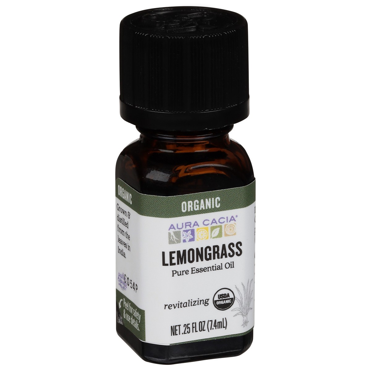 slide 2 of 9, Aura Cacia Organic Lemongrass Pure Essential Oil 0.25 fl oz, 0.25 fl oz