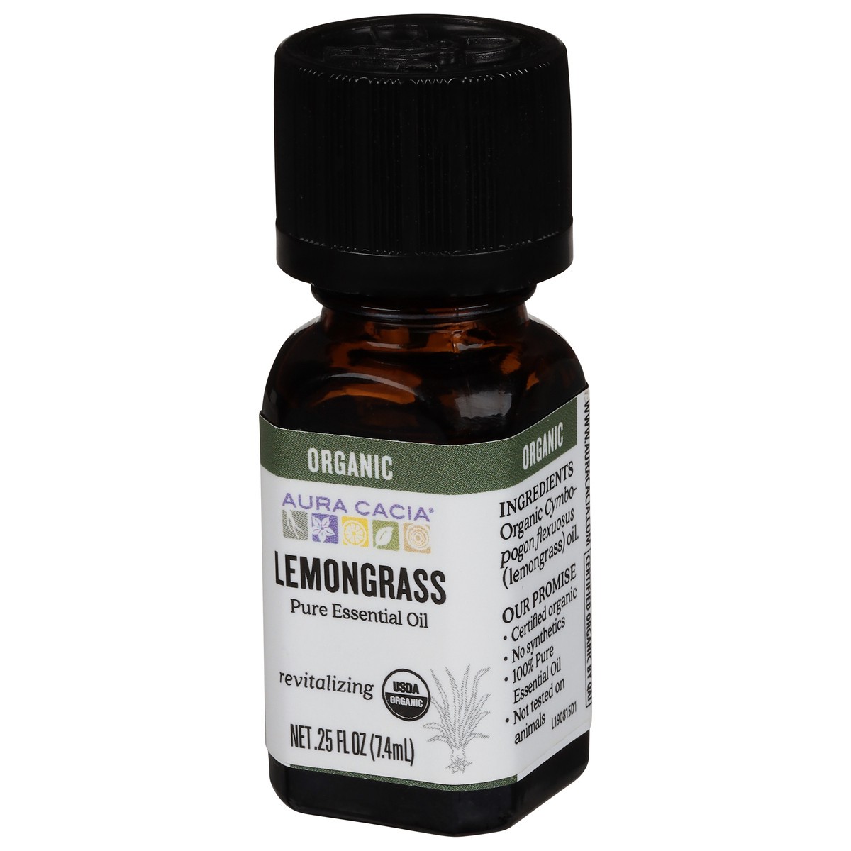 slide 6 of 9, Aura Cacia Organic Lemongrass Pure Essential Oil 0.25 fl oz, 0.25 fl oz