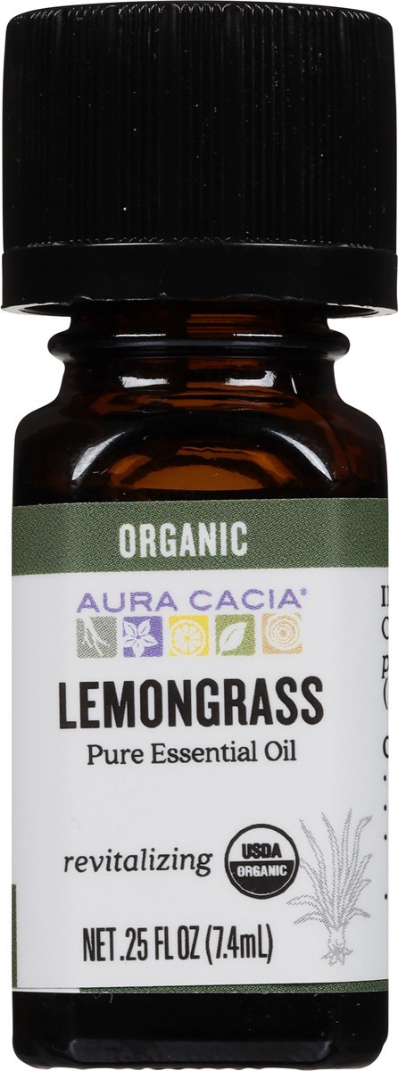 slide 7 of 9, Aura Cacia Organic Lemongrass Pure Essential Oil 0.25 fl oz, 0.25 fl oz