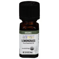 Aura Cacia Organic Lemongrass Pure Essential Oil 0.25 fl oz