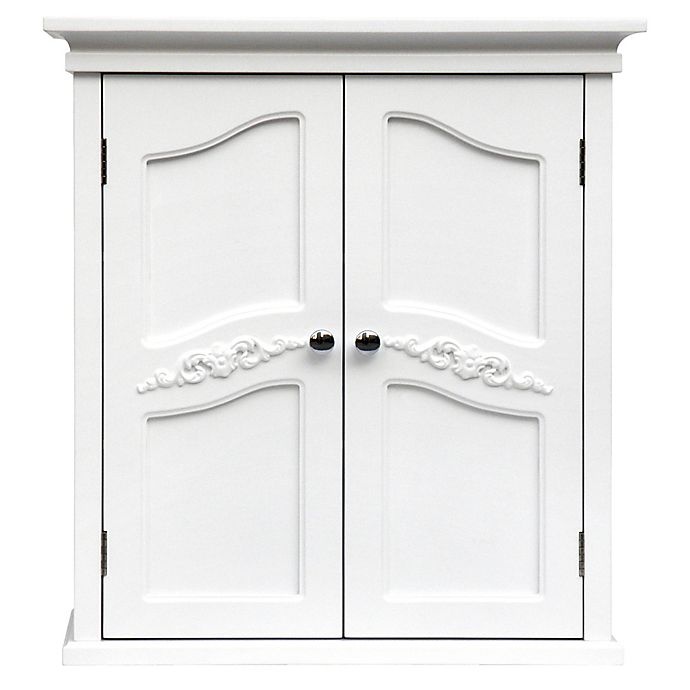 slide 1 of 3, Elegant Home Fashions Versailles 2-Door Wall Cabinet - White, 1 ct