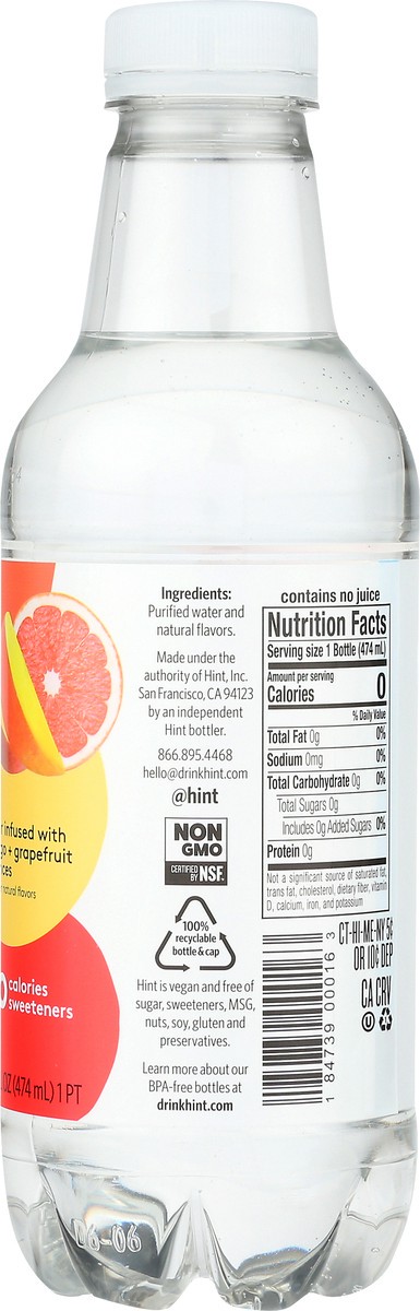 slide 8 of 9, Hint Mango Grapefruit Water - 16 oz, 16 oz