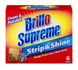 Brillo Supreme Strip & Shine Soap Free Steel Wool Balls