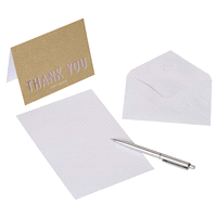 slide 3 of 13, American Greetings Stationery, Thank You Kraft, 20 ct