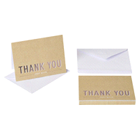 slide 7 of 13, American Greetings Stationery, Thank You Kraft, 20 ct