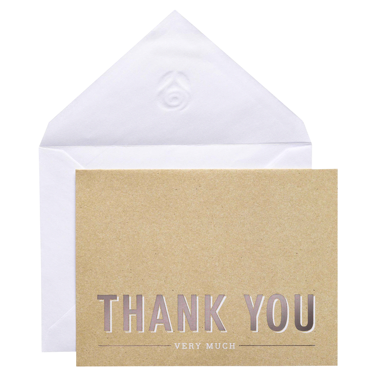 slide 1 of 13, American Greetings Stationery, Thank You Kraft, 20 ct