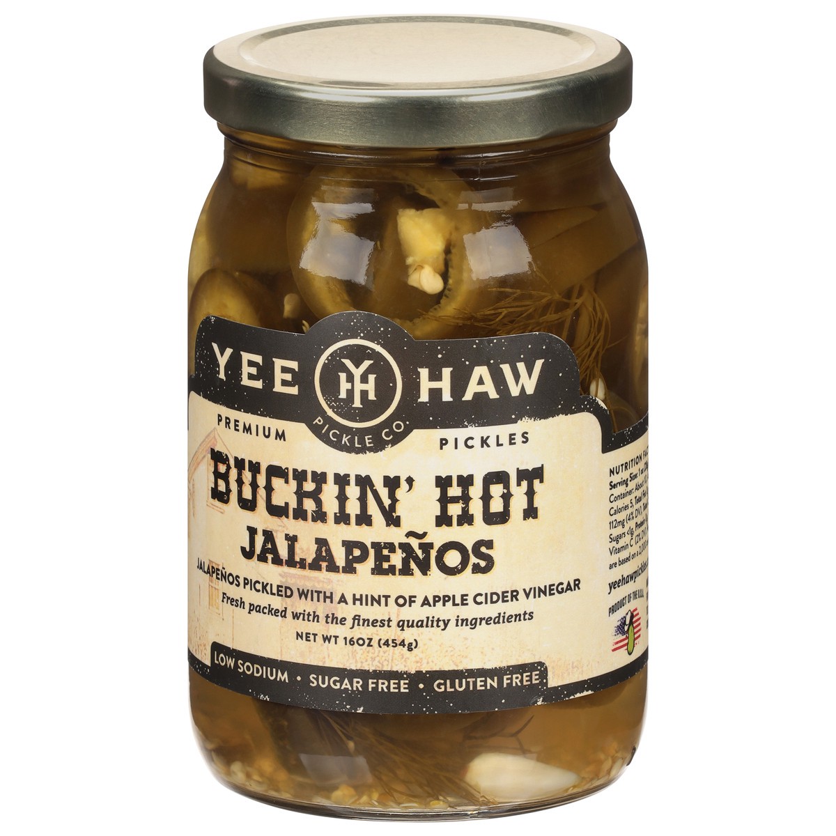 slide 2 of 12, Yee-Haw Pickle Co. Buckin' Hot Jalapenos 16 oz, 16 oz