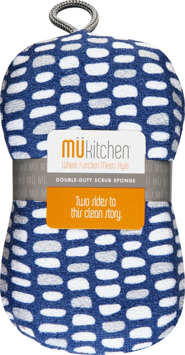 slide 1 of 9, MÜkitchen Double-Duty Stones Scrub Sponge 1 ea, 1 ct