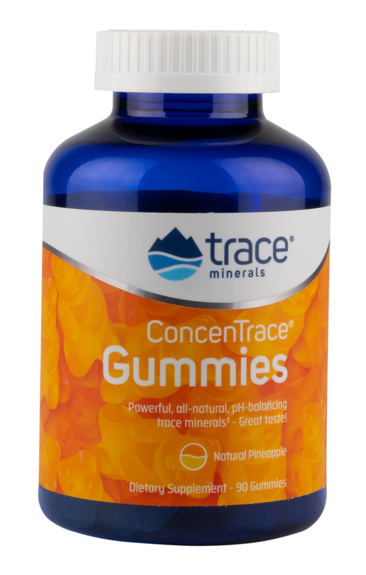 slide 1 of 1, Trace Minerals ConcenTrace Gummies, Pineapple Flavor, 90 ct