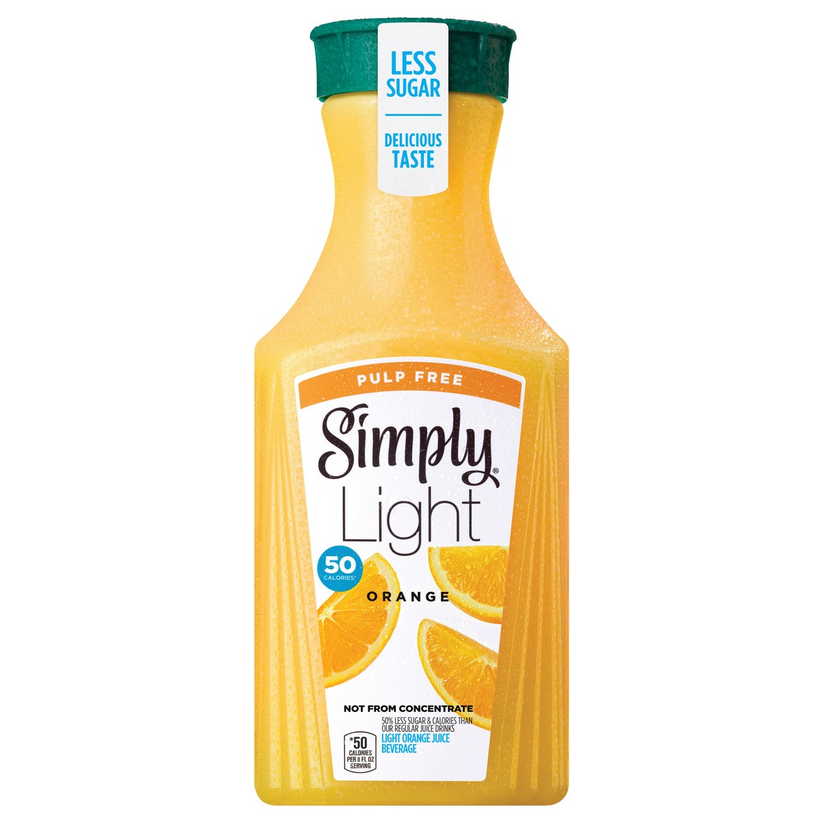 slide 1 of 5, Simply Light Orange Pulp Free Bottle, 52 fl oz, 1 ct