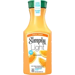 Simply Light Orange Pulp Free Bottle, 52 fl oz