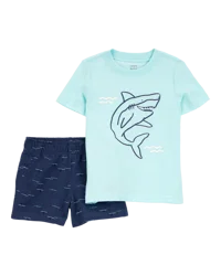 Carter's Baby 2-Piece Shark Outfit Set Blue 24M