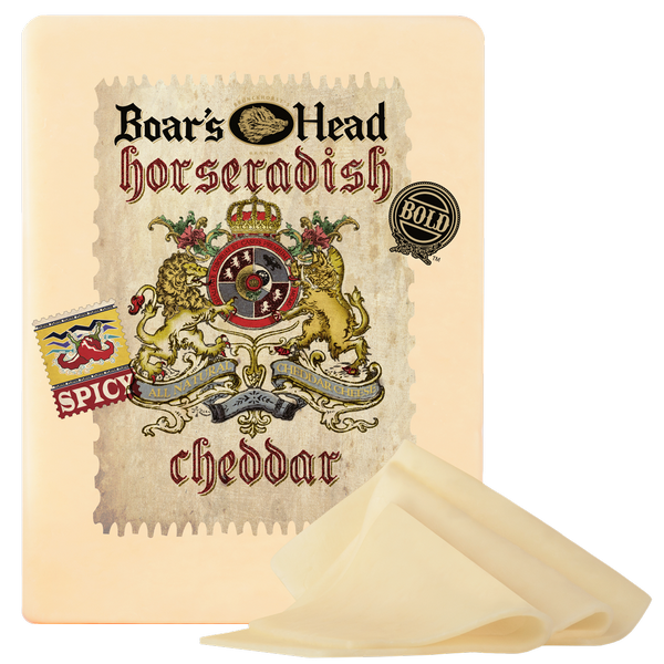 slide 1 of 1, Boar's Head Horseradish Cheddar, per lb