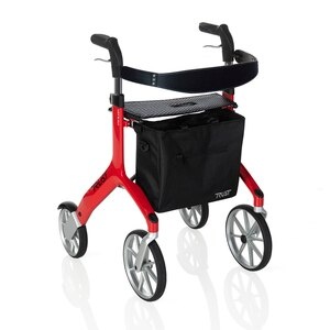 slide 1 of 1, Stander Let's Fly Rollator, Red, 1 ct