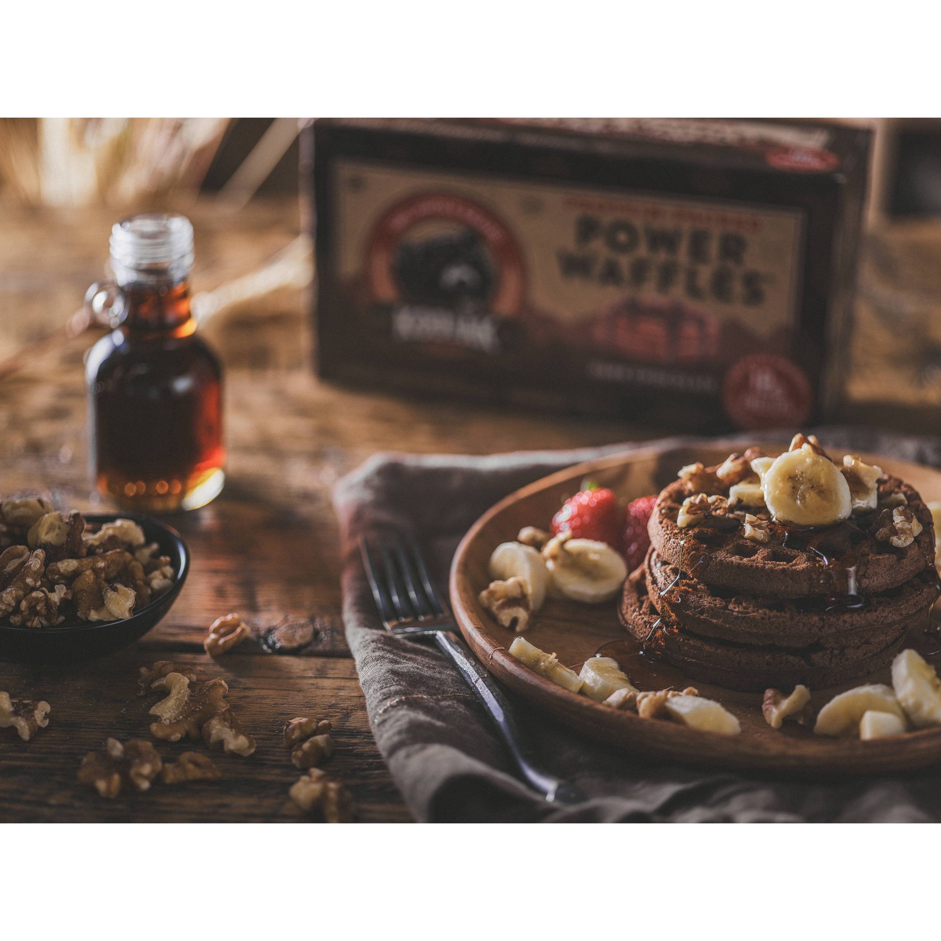 slide 11 of 11, Kodiak Cakes Power Waffles, Dark Chocolate, 10.72 oz/8 ct, 