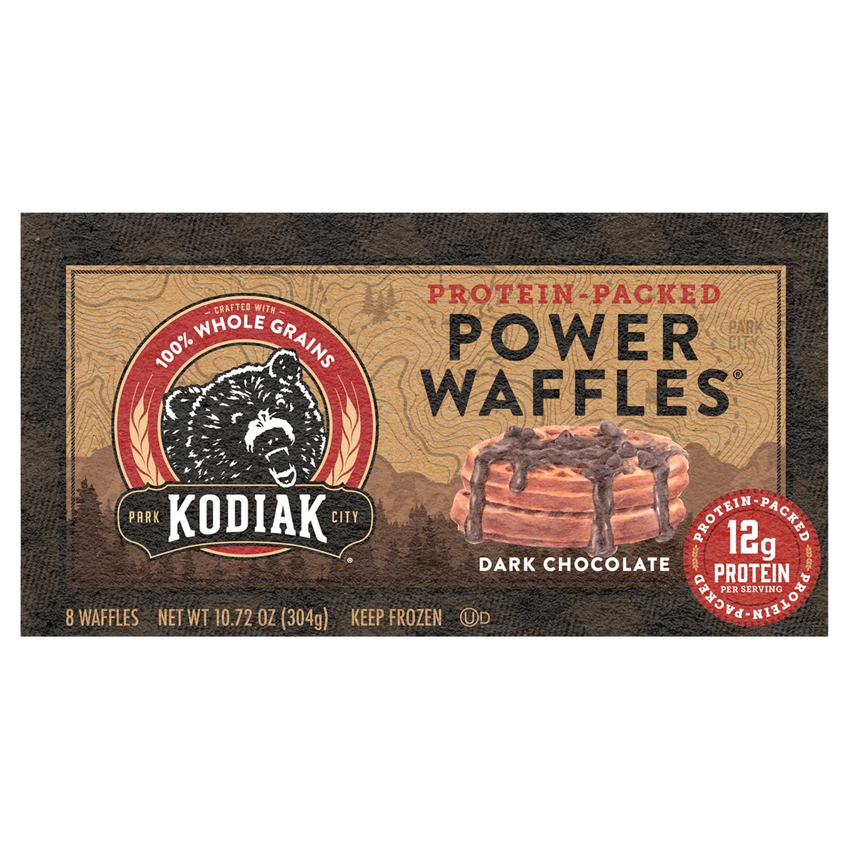 slide 1 of 11, Kodiak Cakes Dark Chocolate Power Waffles 8 ct, 8 ct