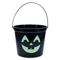 Holiday Home Jumbo Black Jack O Lantern Treat Bucket
