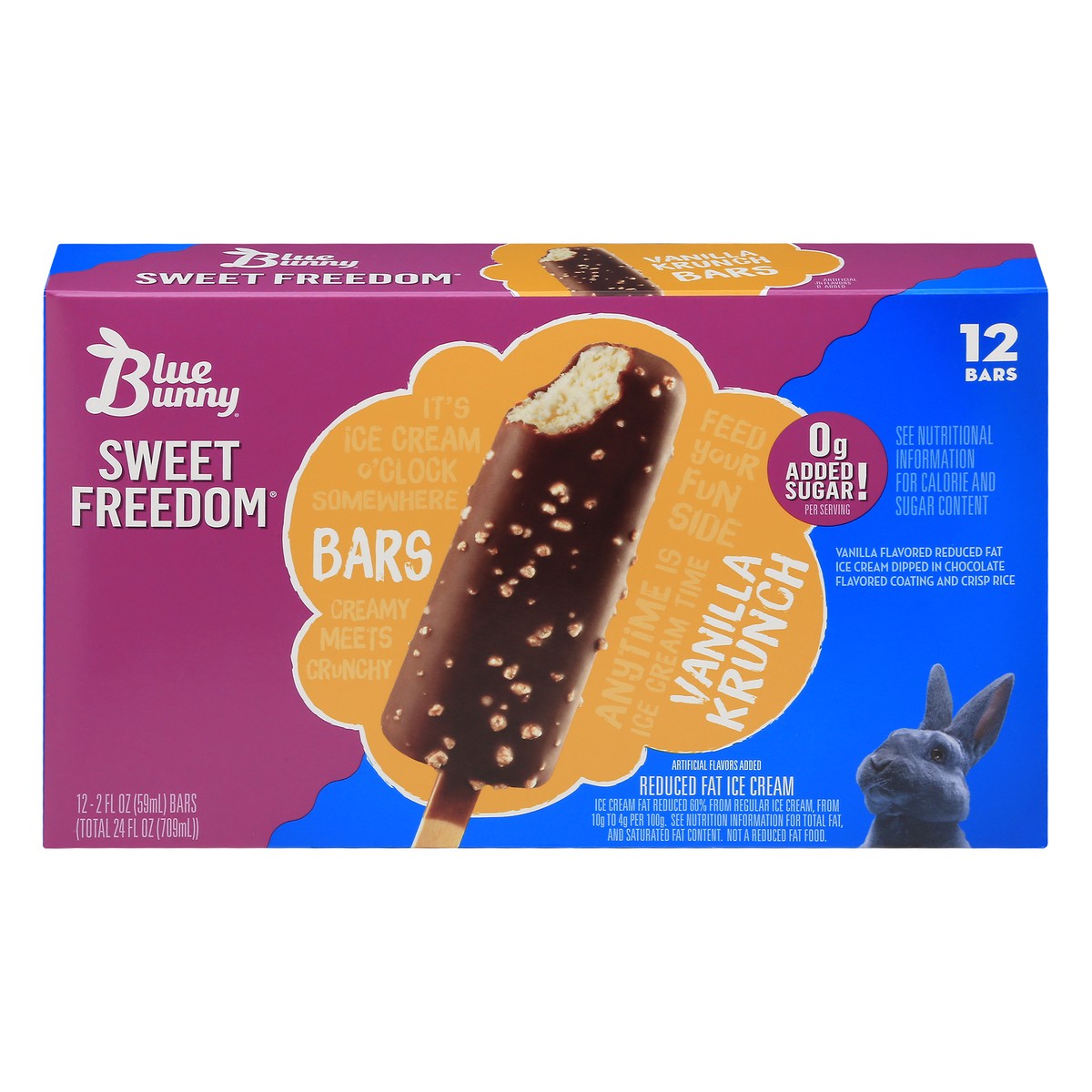 slide 1 of 6, Blue Bunny Vanilla Krunch Bar, 2 fl oz
