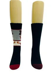 Legale Bear & Moose Cabin Socks - Black
