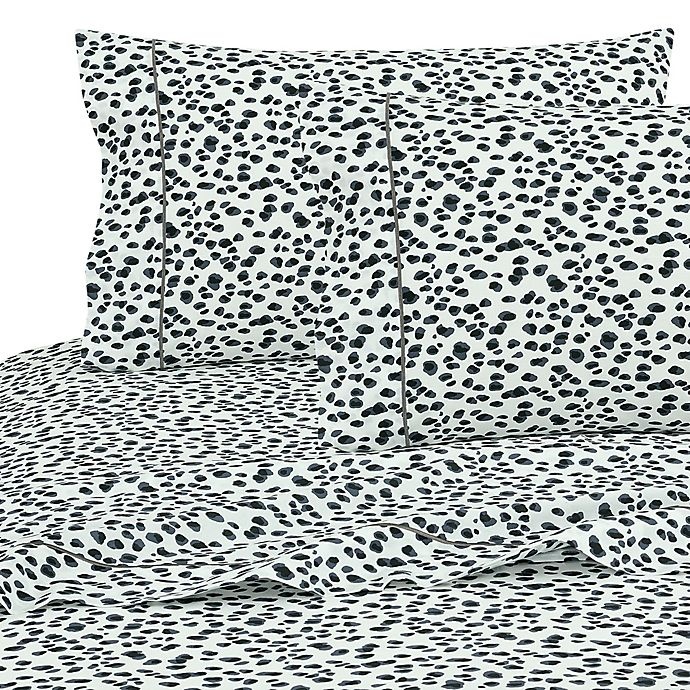 slide 1 of 2, SALT Cheetah 144-Thread-Count Twin/Twin XL Sheet Set, 1 ct