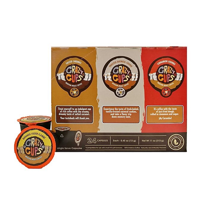 slide 1 of 3, Crazy Cups Coffee Lovers Variety Pack Coffee Pods for Single Serve Coffee Makers, 24 ct