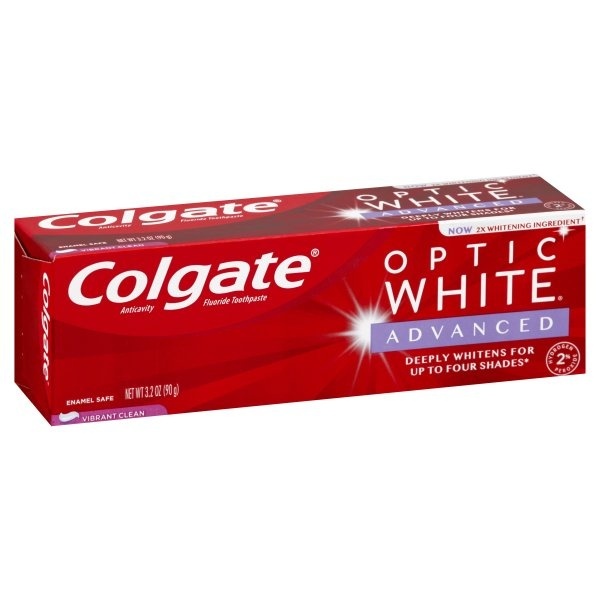 slide 1 of 1, Colgate Optic White Advanced Vibrant Clean Toothpaste, 3.2 oz