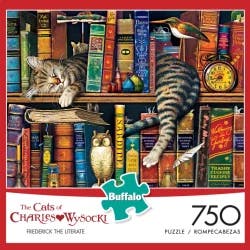 Buffalo Games Charles Wysocki Cats: Frederick The Literate Jigsaw Puzzle