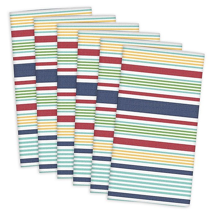 slide 1 of 1, Design Imports Basic Striped Napkins, 6 ct