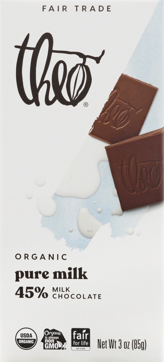 slide 4 of 13, Theo Organic Milk Chocolate Bar, 3 oz