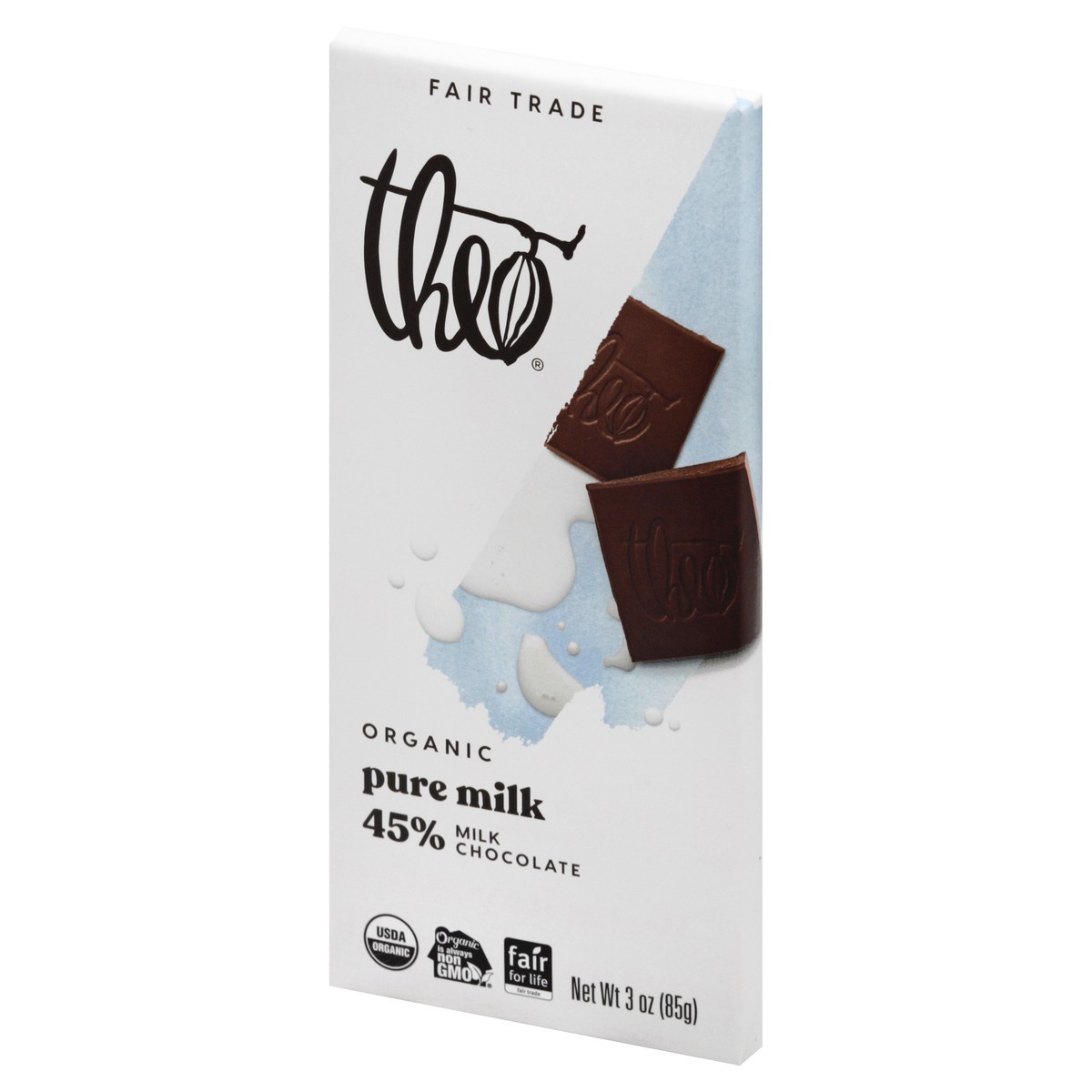 slide 13 of 13, Theo Organic Milk Chocolate Bar, 3 oz