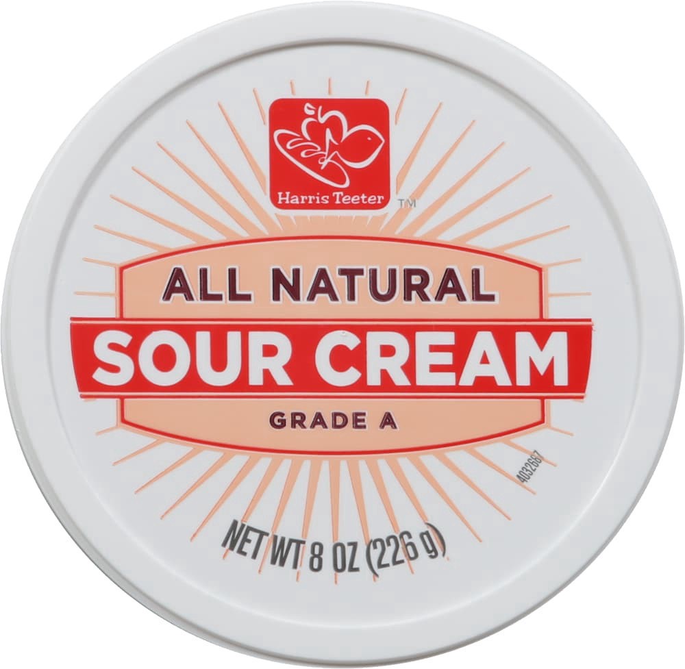 slide 4 of 5, Harris Teeter All Natural Sour Cream Grade A, 8 oz