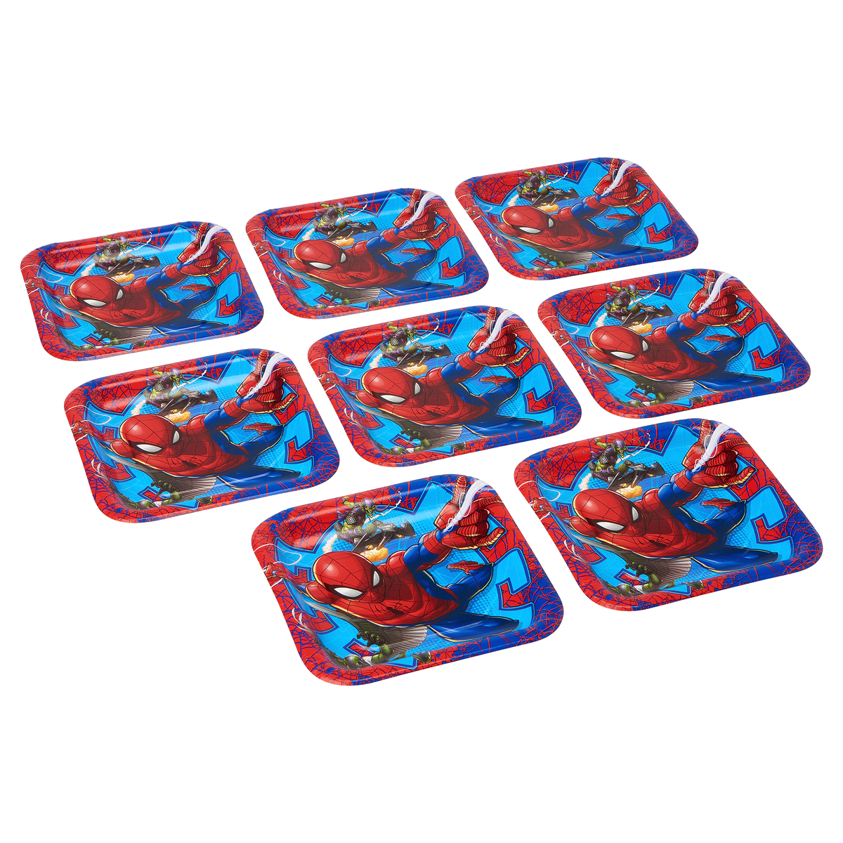 slide 2 of 2, Spider-Man Dessert Square Plate, 8 ct