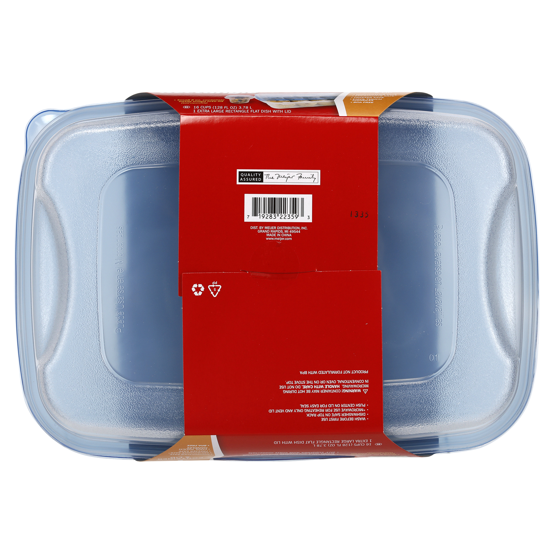 slide 9 of 9, Meijer Storage Containers, Extra Large Rectangle, 128 oz